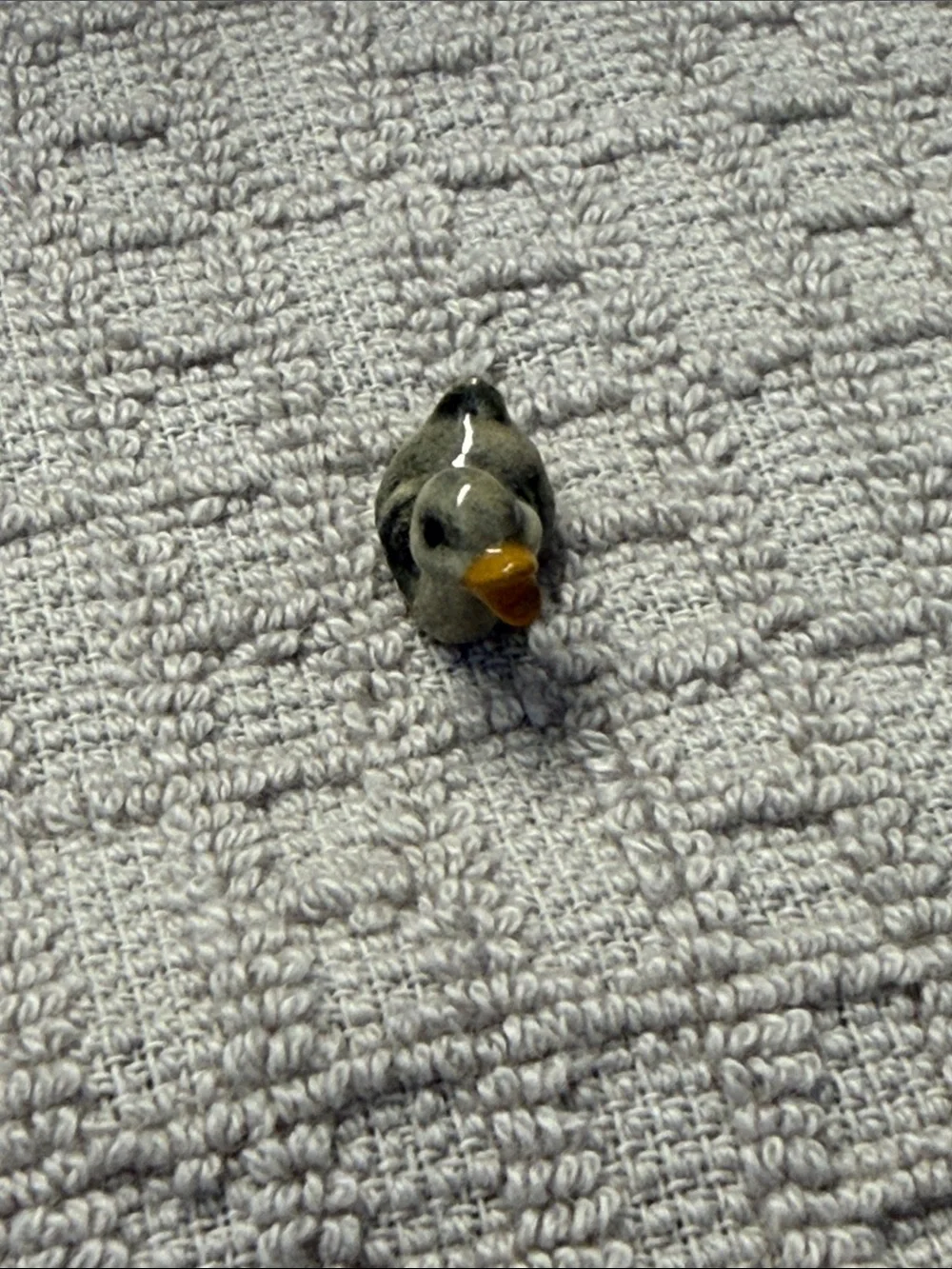 Vintage Hagen Renaker miniature Gray Ceramic Duck Figurine